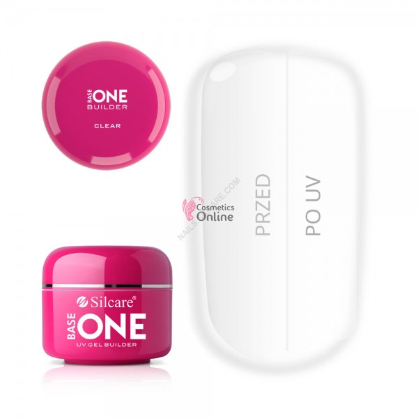 Gel UV Base One Silcare 3 in 1 Transparent 15 ml